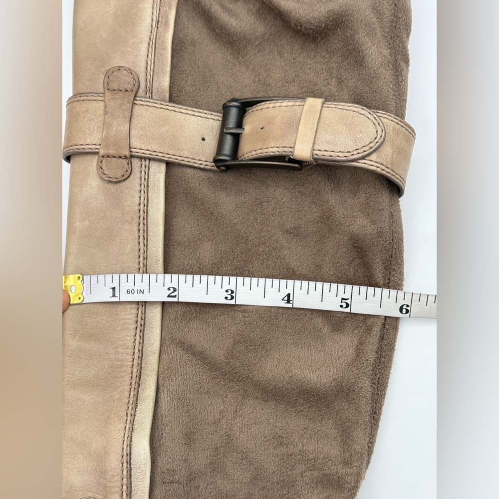 Cole Haan Riding Boots Leather Nike Air Avalon Tall Boots Taupe Leather 6B - Picture 8 of 16